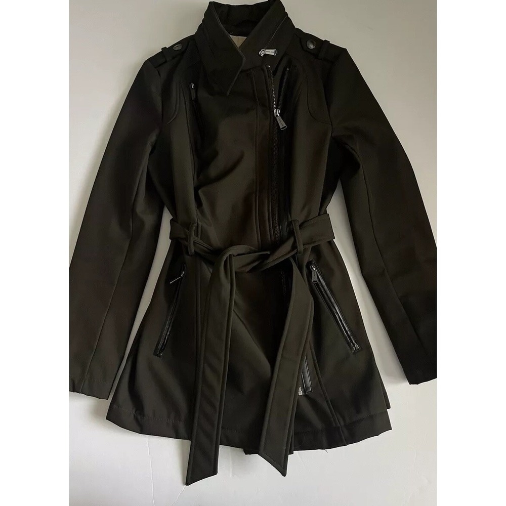 Michael Kors‎ belted Asymmetrical coat jacket Women's XS Olive